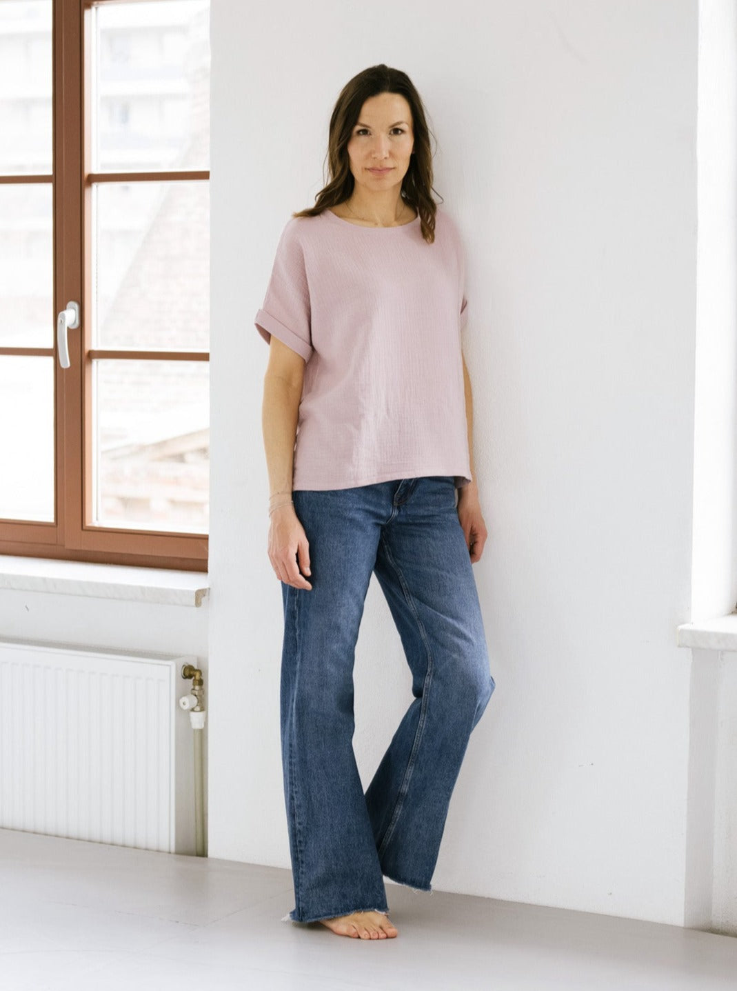 Musselinbluse NELE dusty rose