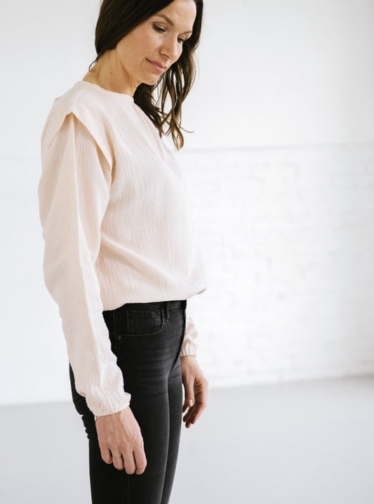 MAVIE Bluse Musselin im Farbton Cream