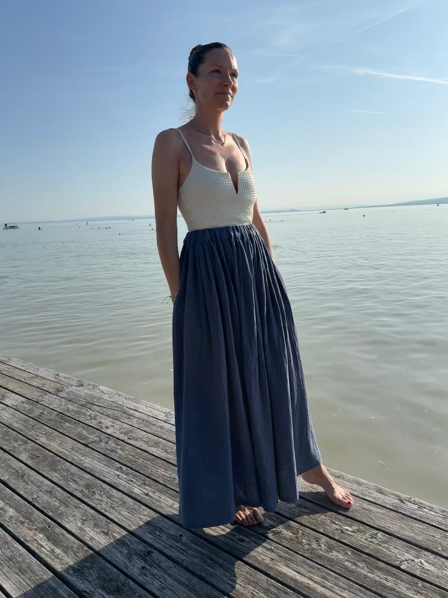 VIOLA Rock Musselin im Farbton Jeans
