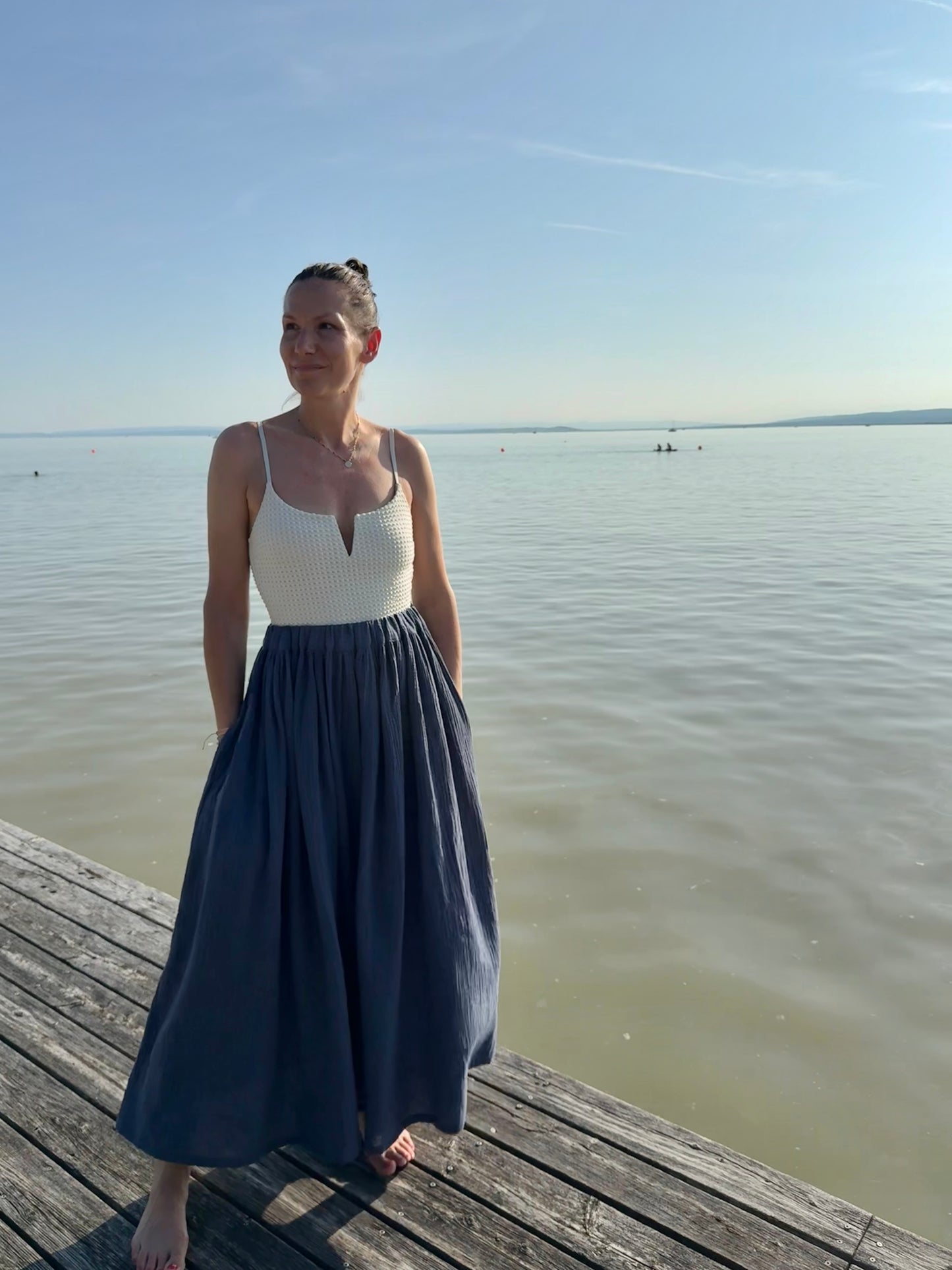 VIOLA Rock Musselin im Farbton Jeans
