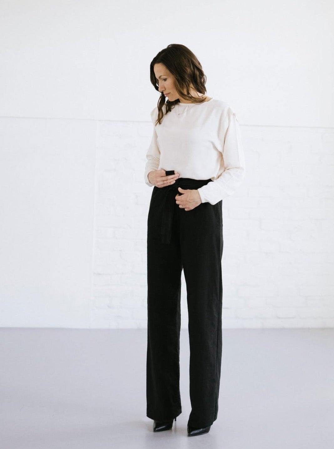 Paperbag Hose VIVIEN schwarz
