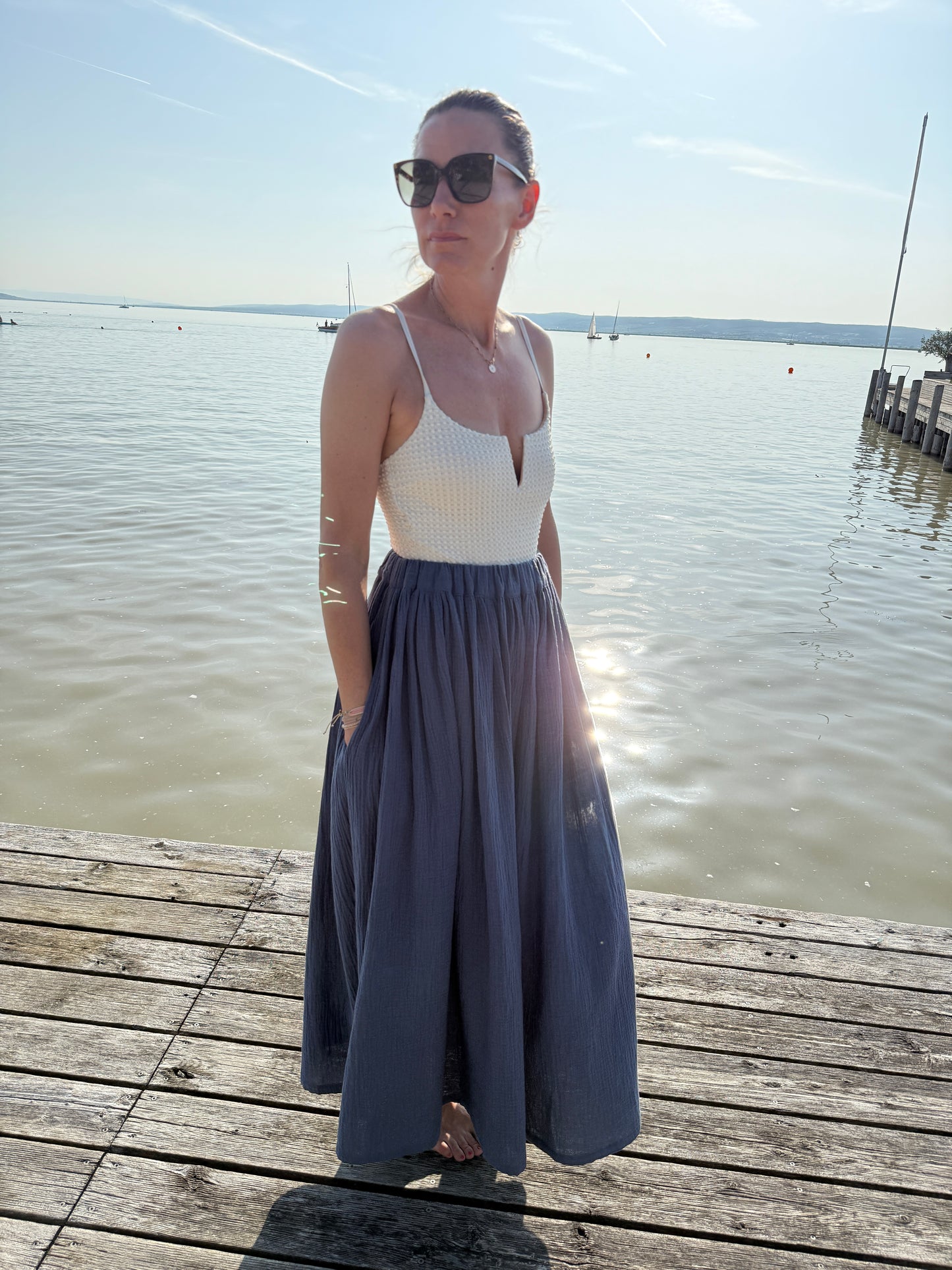 VIOLA Rock Musselin im Farbton Jeans