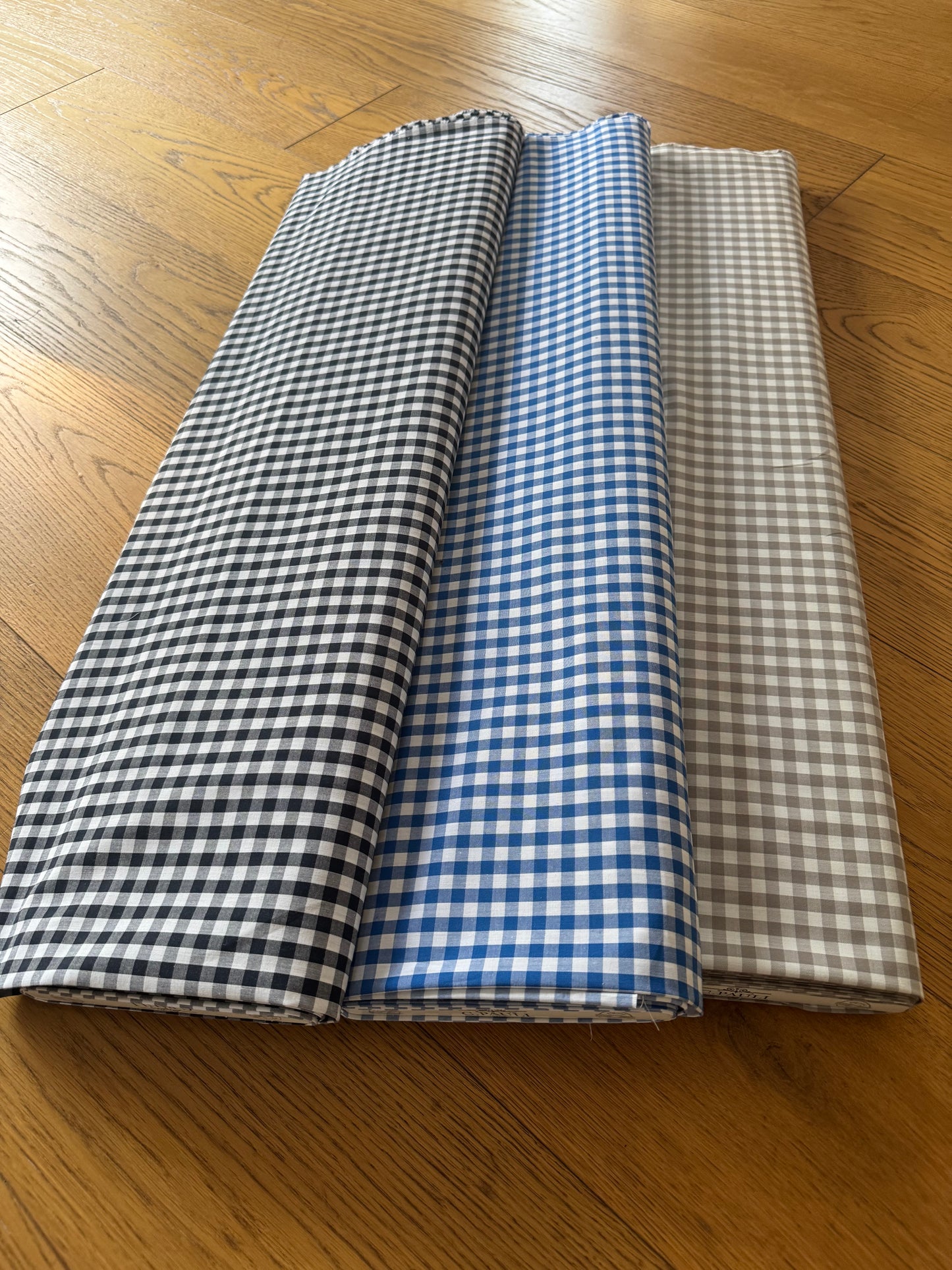 Vichykaro in Navy, Cobalt, Beige