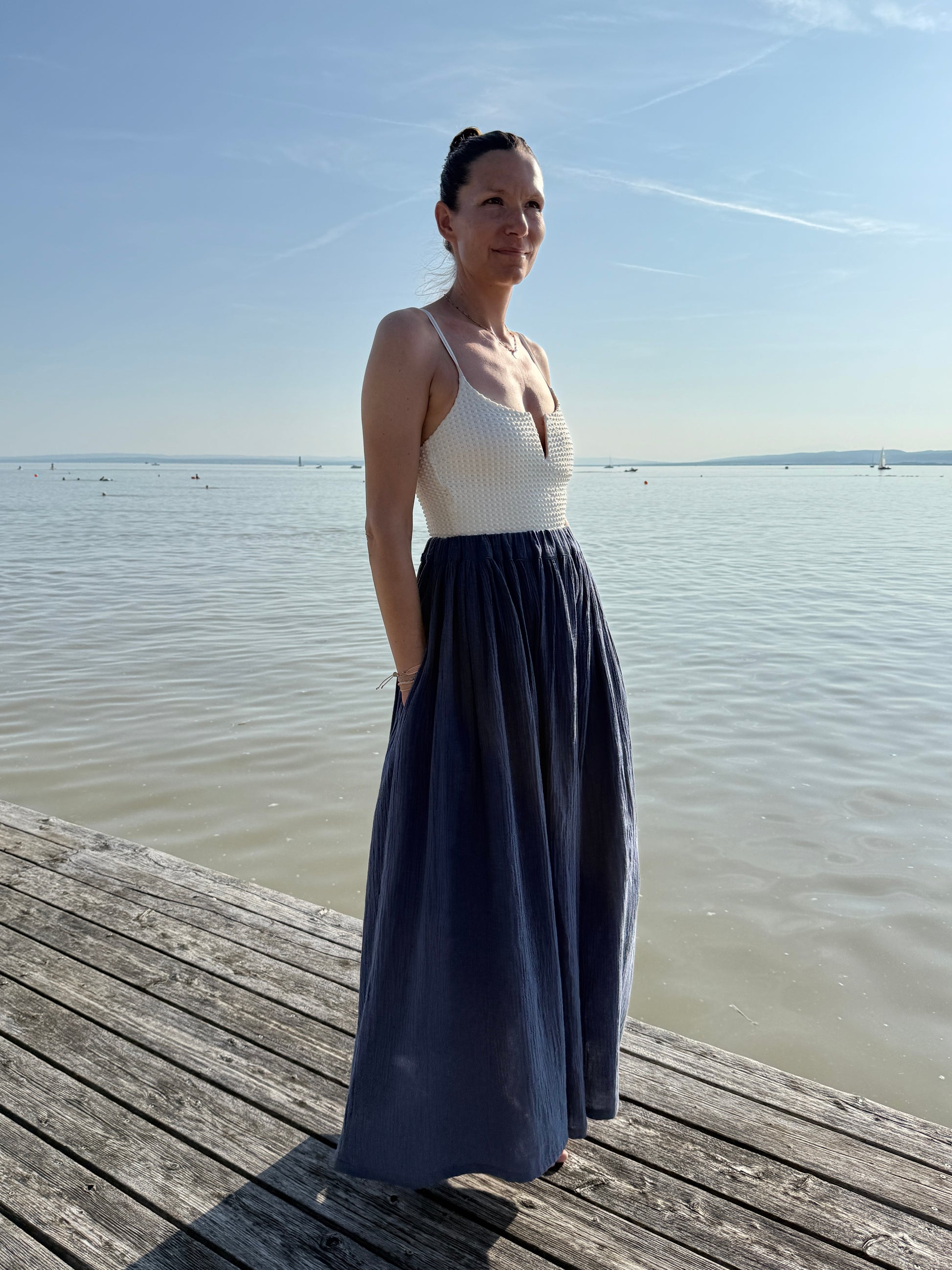 VIOLA Rock Musselin im Farbton Jeans