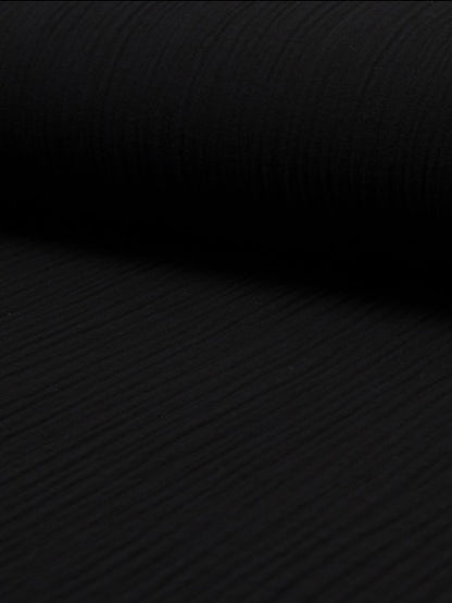 Black - Musselin 100% Bio-Baumwolle 