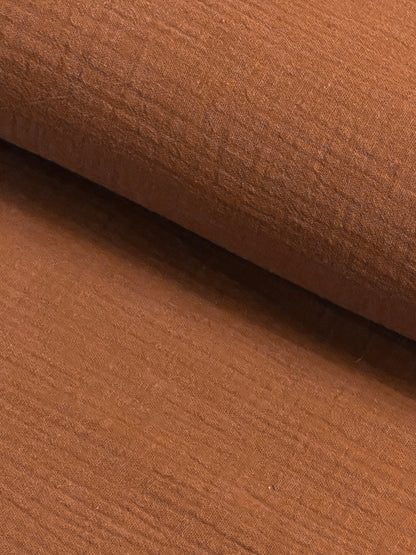 Brown Clay - Musselin 100% Bio-Baumwolle 