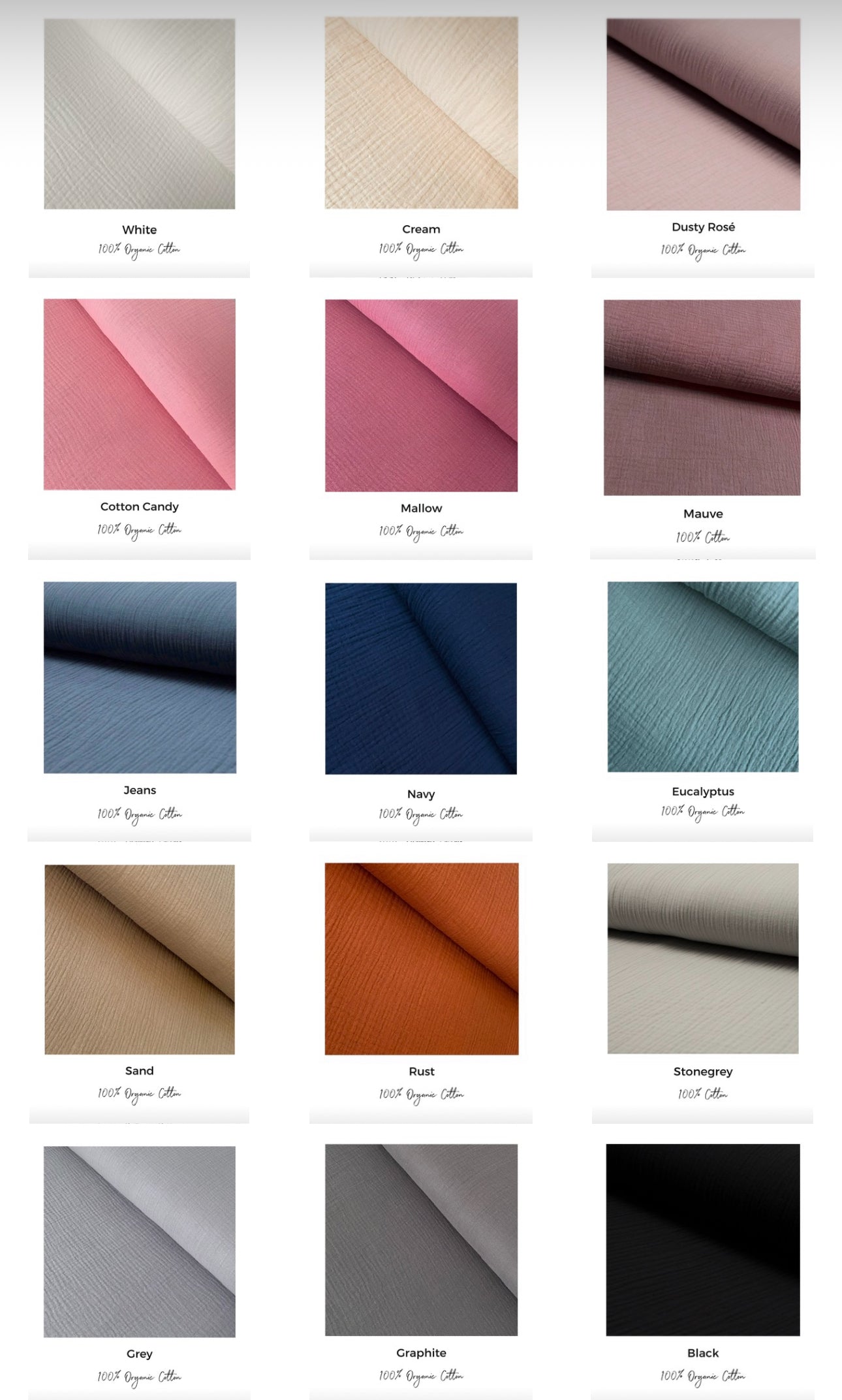 Farben Musselin 