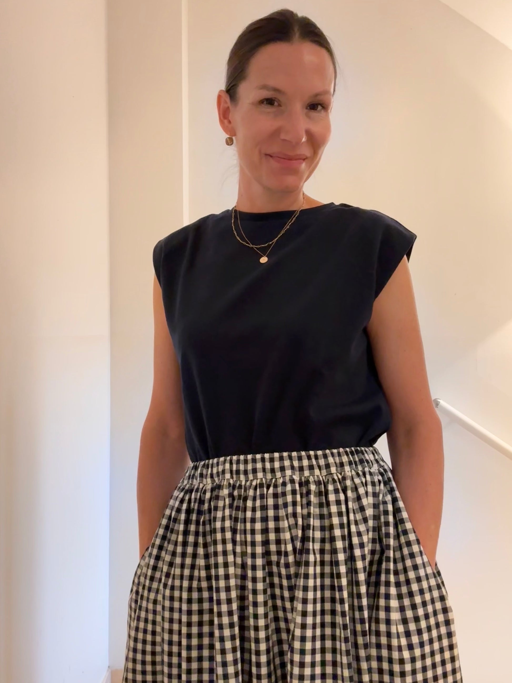 FRIEDA Shirt navy und VIOLA Vichy Rock navy