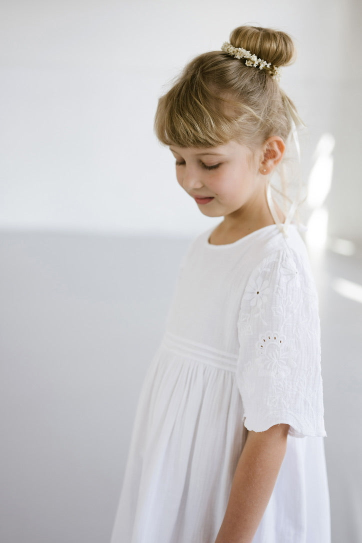 Kleid ILVY (am Ärmel die Stoffmuster-Variante "Passionsblume", die mittlerweile ausverkauft ist). Foto: Nikki Harris
